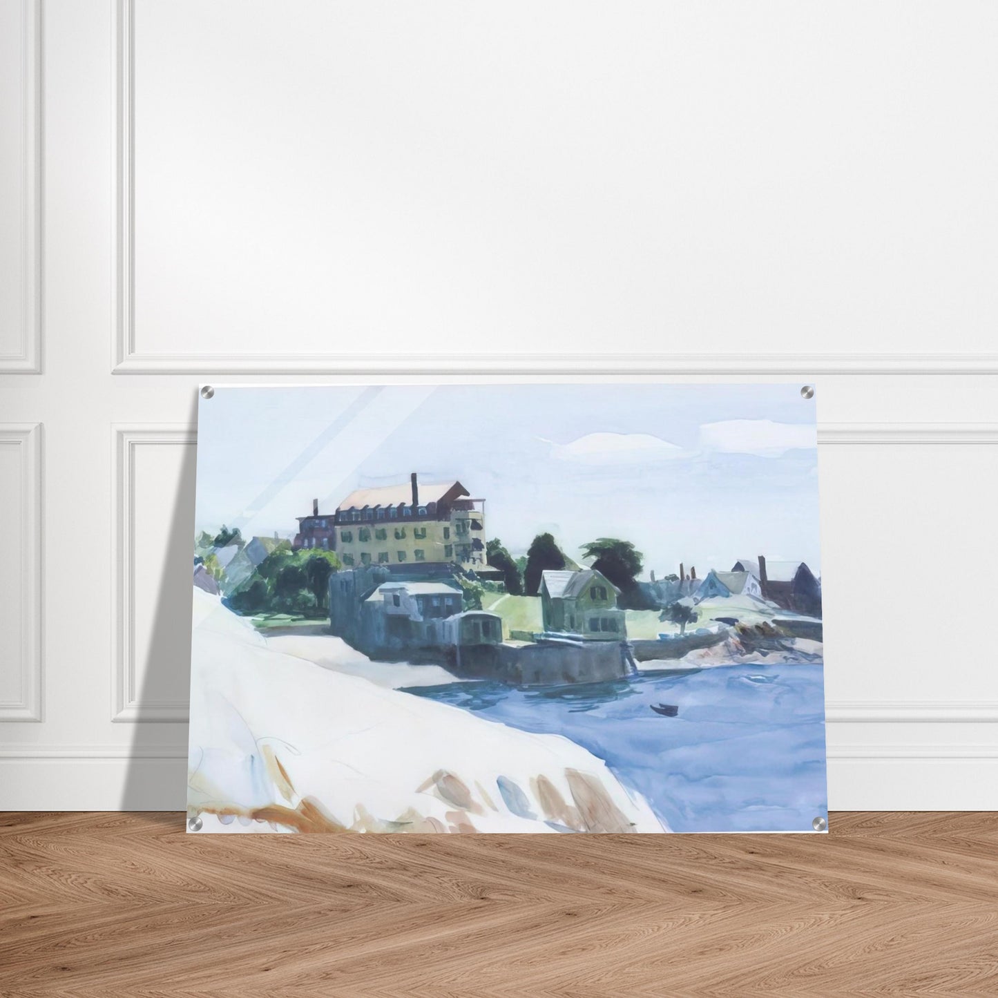 Small Town on Cove - Edward Hopper Acrylic Print - 70x100 cm / 28x40″ inches