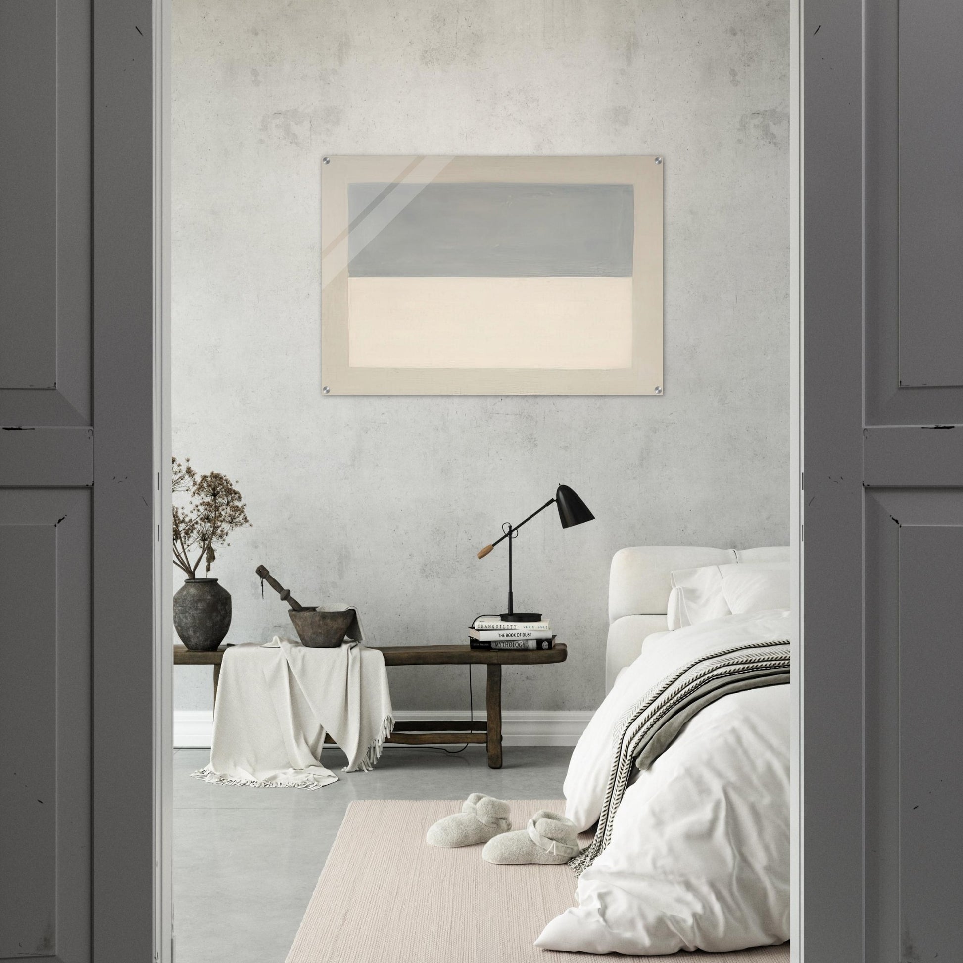 Rain  Study  - Agnes Martin Acrylic Print - 70x100 cm / 28x40″ inches