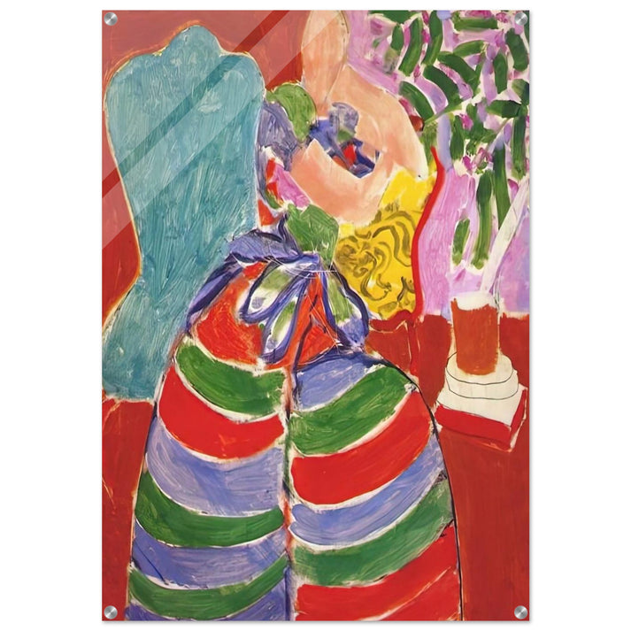 THE STRIPED DRESS 1938 - Henri Matisse Acrylic Print - 70x100 cm / 28x40″ inches