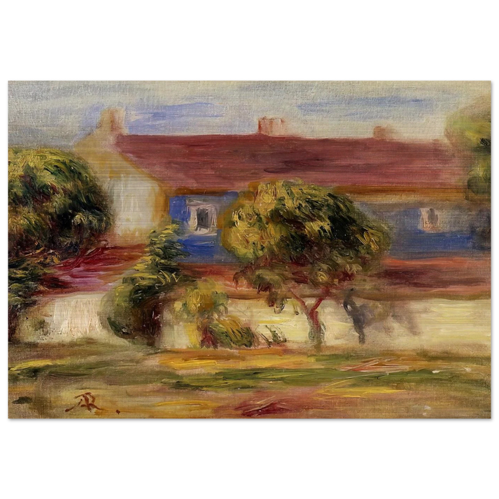 The Artist s House - Pierre-Auguste Renoir Brushed Aluminum Print - 70x100 cm / 28x40 inches | Pierre-Auguste Renoir Aluminum Print | Pierre-Auguste Renoir Prints