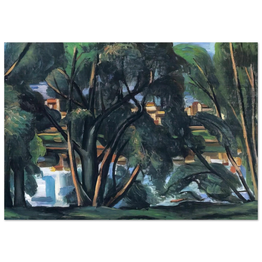 TREES ON THE BANKS OF THE SEINE 1913 - Andre Derain Brushed Aluminum Print - 70x100 cm / 28x40 inches | Andre Derain Aluminum Print | Andre Derain Prints