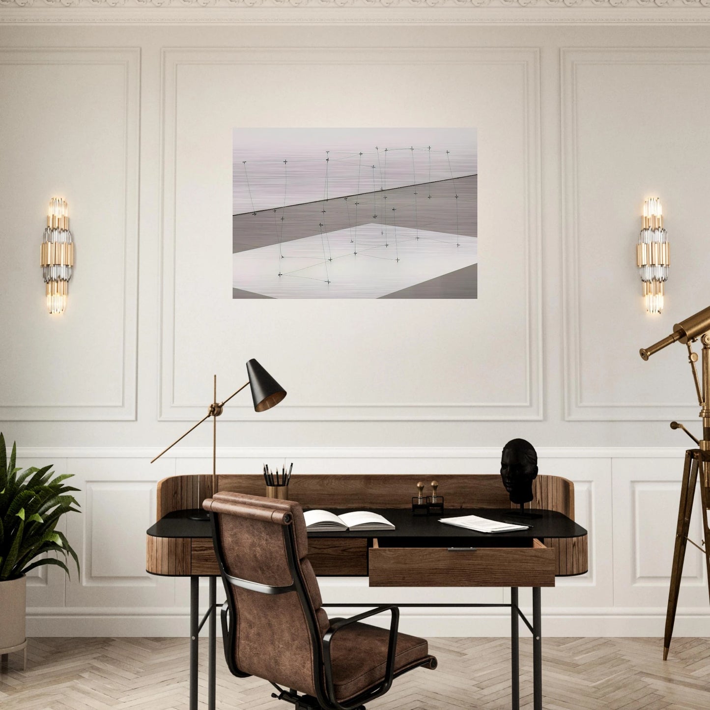 Reticulárea cuadrada horizontal 7110 - 1971 - Gego Brushed Aluminum Print - 70x100 cm / 28x40 inches | Gego Aluminum Print | Gego Prints