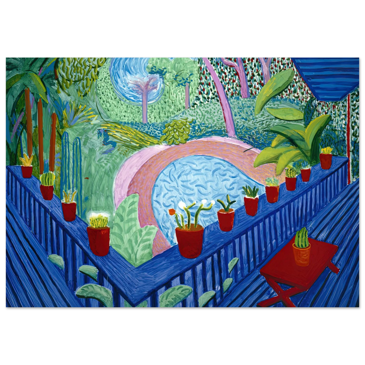 David Hockney - David Hockney Wall art - 30x40 cm / 12x16 inches - Premium Wooden Framed Poster With Fine Art Paper-canvas - Black frame