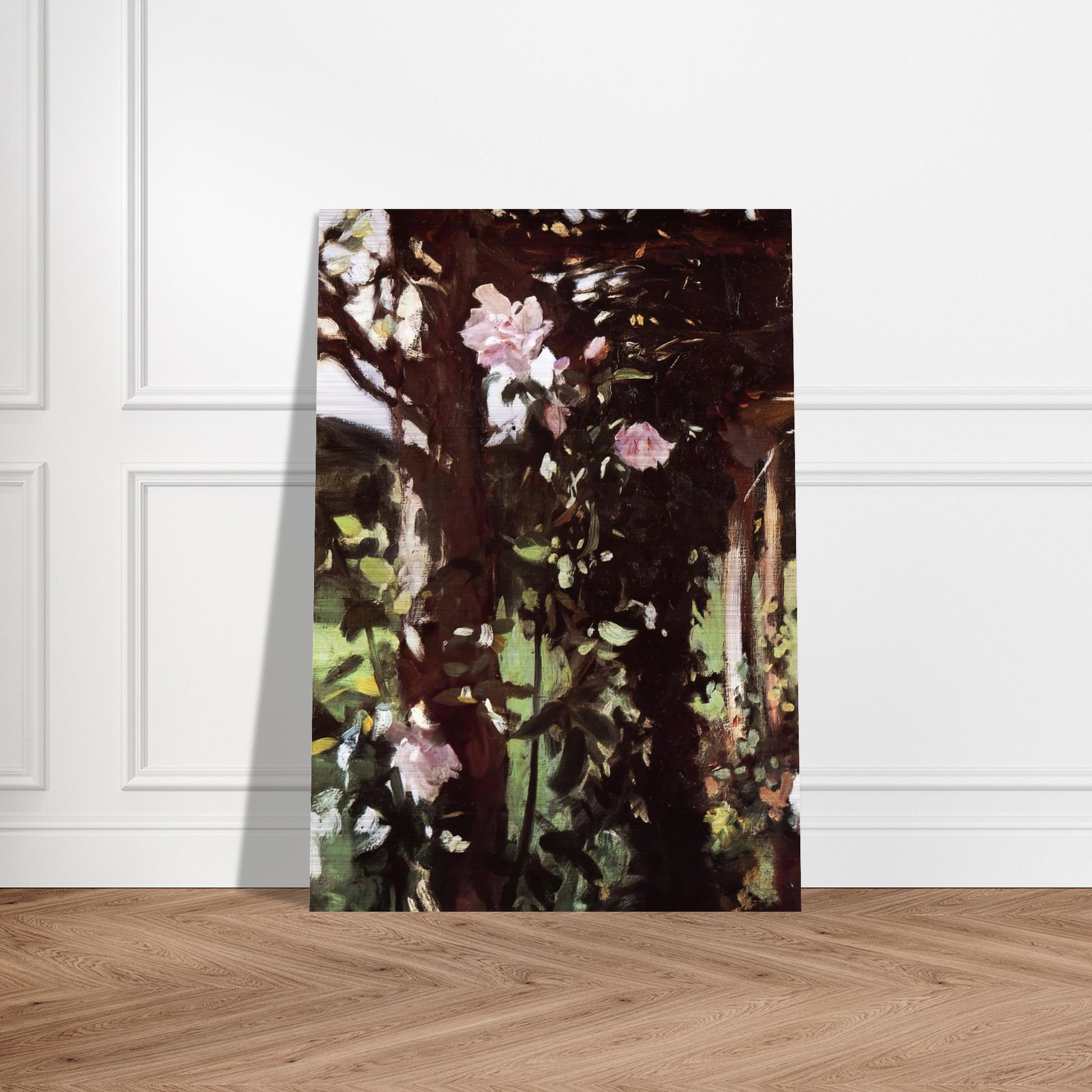 A Rose Trellis Roses at Oxfordshire - John Singer Sargent Brushed Aluminum Print - 70x100 cm / 28x40 inches | John Singer Sargent Aluminum Print | John Singer Sargent Prints