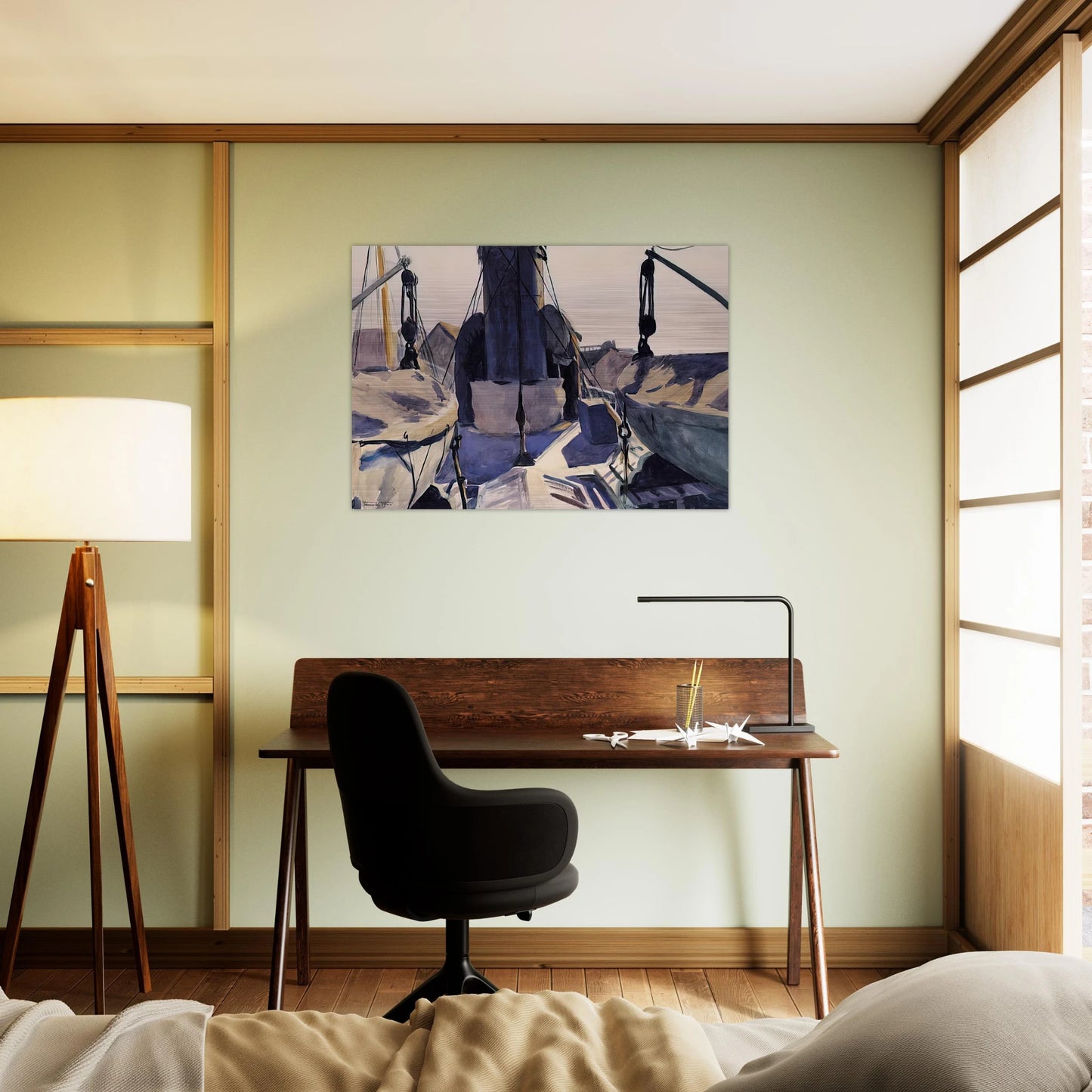 Funnel of Trawler - Edward Hopper Brushed Aluminum Print - 70x100 cm / 28x40 inches | Edward Hopper Aluminum Print | Edward Hopper Prints