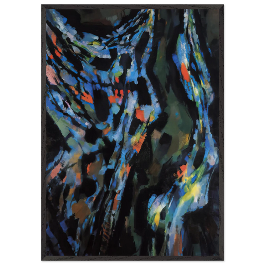 Les Tenebres - 1962 - Alfred Manessier 70x100 cm / 28x40 inches Framed Art Print – Black Wooden Frame