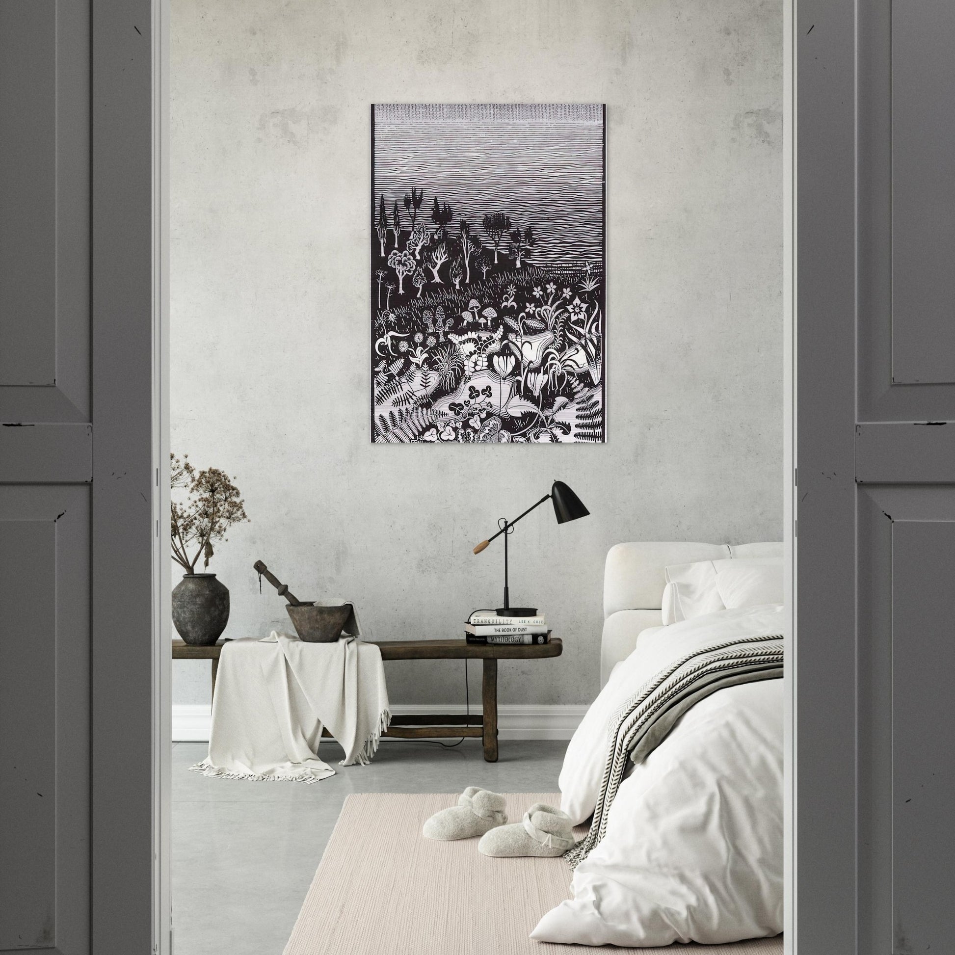 THE 3RD DAY OF THE CREATION - MC Escher Brushed Aluminum Print - 70x100 cm / 28x40 inches | MC Escher Aluminum Print | MC Escher Prints