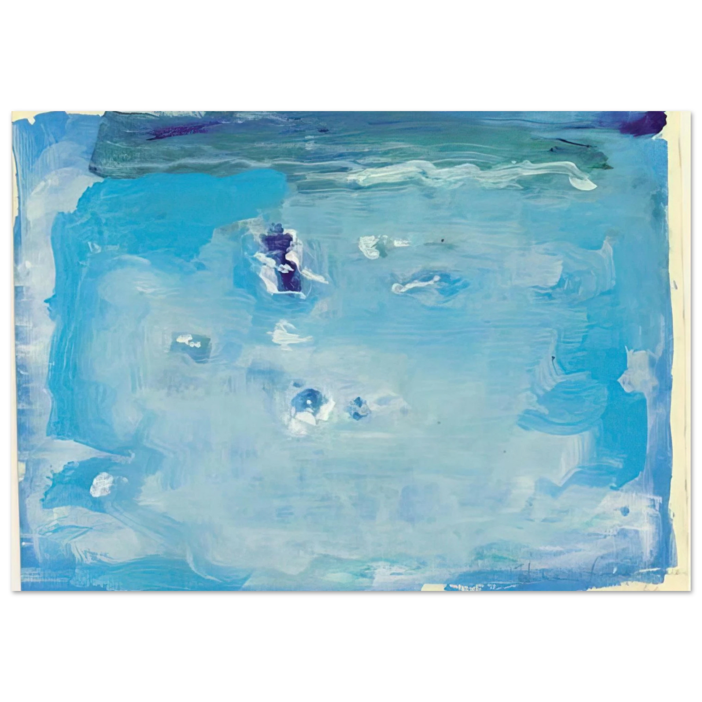 Helen Frankenthaler - Untitled - Color Field Painting, Lyrical Abstraction Wall art - 20x25 cm / 8x10 inches - Fine Art Poster-canvas - -