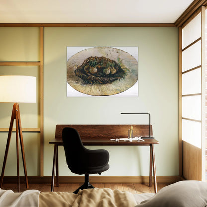 Basket of Sprouting Bulbs - Vincent van Gogh Brushed Aluminum Print - 70x100 cm / 28x40 inches | Vincent van Gogh Aluminum Print | Vincent van Gogh Prints