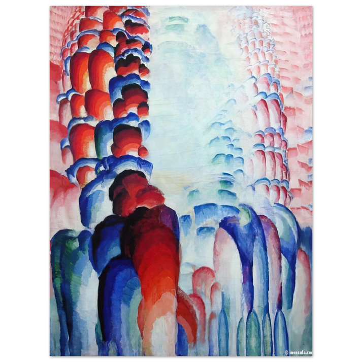 Frantisek Kupka - Hindu Motif, or Graduated Red  75x100 cm / 30x40inches Fine Art Poster