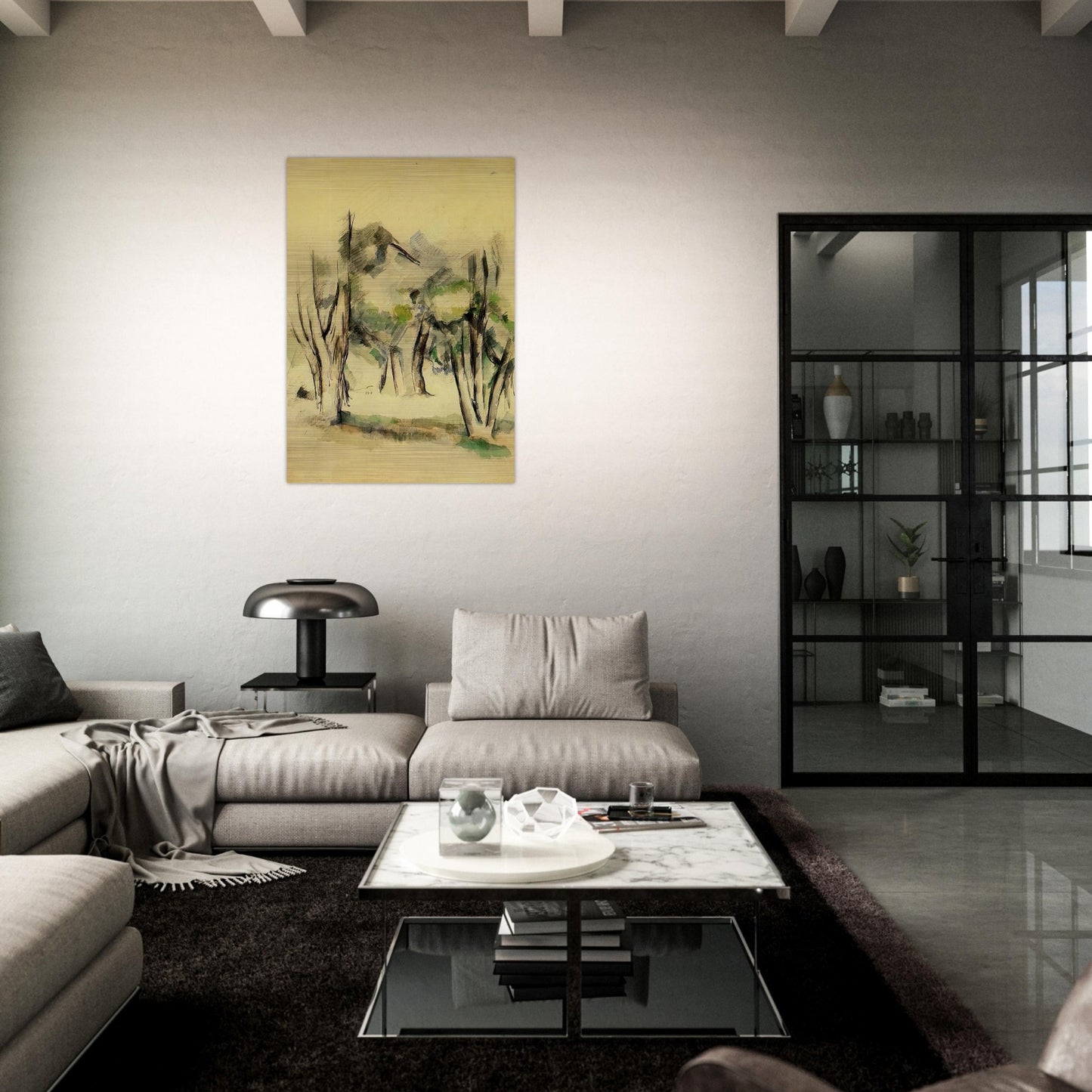 Trees - Paul Cézanne Brushed Aluminum Print - 70x100 cm / 28x40 inches | Paul Cézanne Aluminum Print | Paul Cézanne Prints