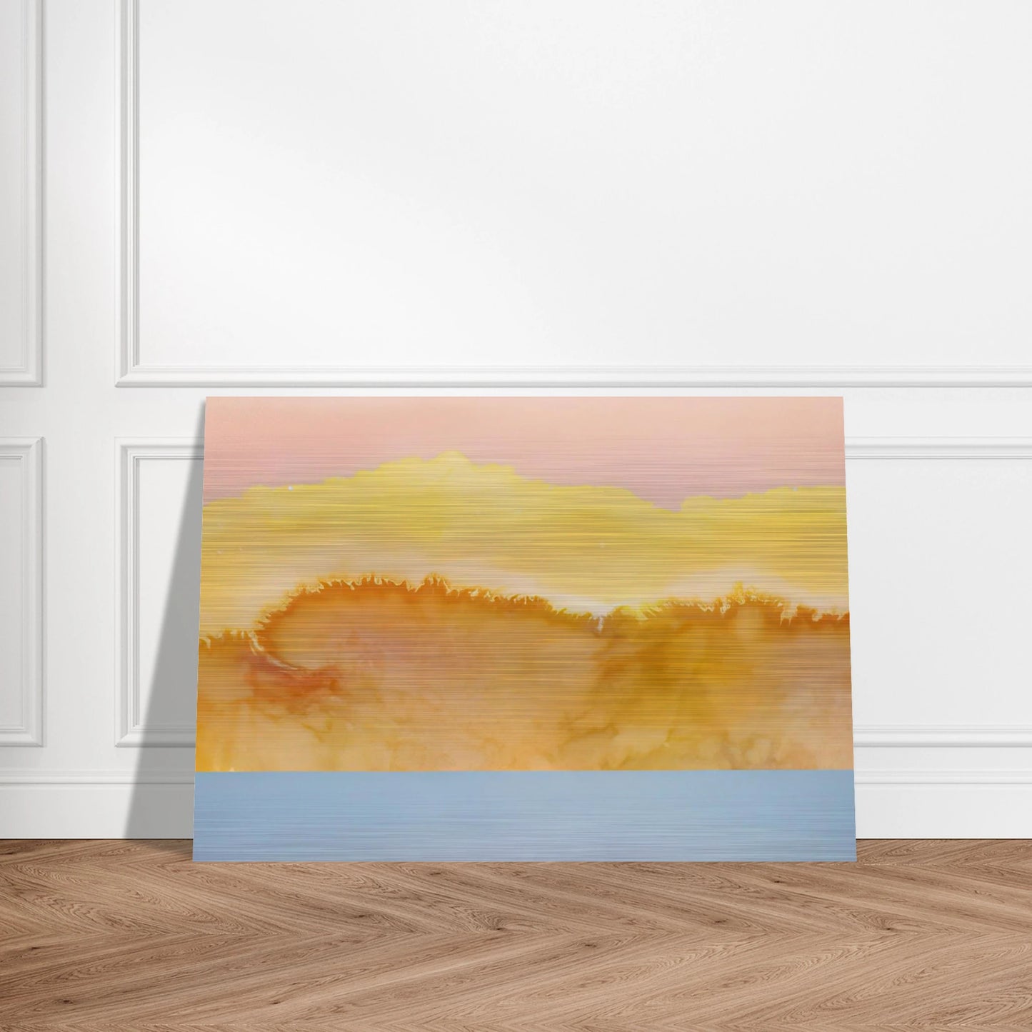 Turquoise Prairie - 1979 - Ronnie Landfield Brushed Aluminum Print - 70x100 cm / 28x40 inches | Ronnie Landfield Aluminum Print | Ronnie Landfield Prints