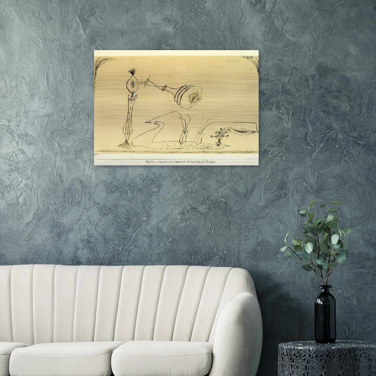 APPARATUS FOR THE MAGNETIC TREATMENT OF PLANTS 1908 - Paul Klee Brushed Aluminum Print - 70x100 cm / 28x40 inches | Paul Klee Aluminum Print | Paul Klee Prints