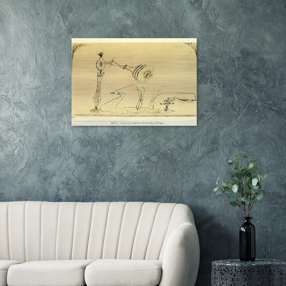 APPARATUS FOR THE MAGNETIC TREATMENT OF PLANTS 1908 - Paul Klee Brushed Aluminum Print - 70x100 cm / 28x40 inches | Paul Klee Aluminum Print | Paul Klee Prints