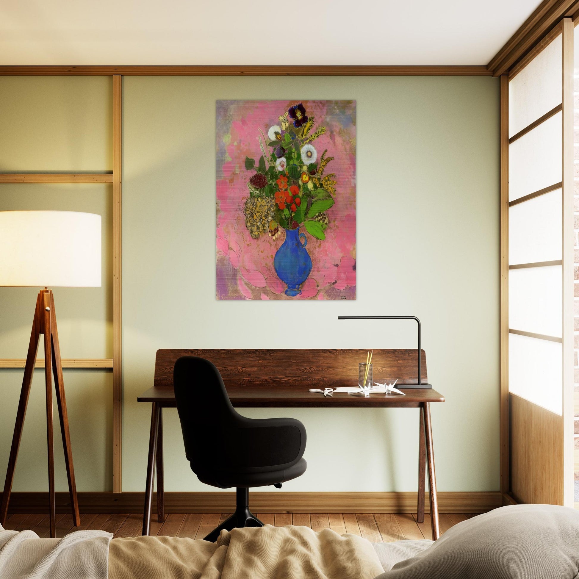 FLOWERS 1905 - Odilon Redon Brushed Aluminum Print - 70x100 cm / 28x40 inches | Odilon Redon Aluminum Print | Odilon Redon Prints