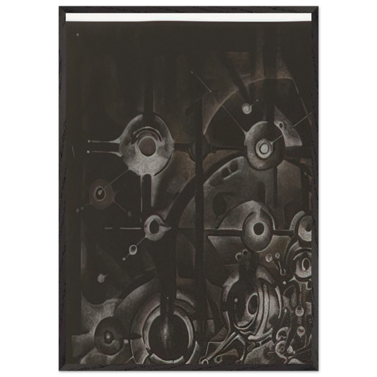 UNTITLED 1998 N1 - Lee Bontecou 70x100 cm / 28x40 inches Framed Art Print – Black Wooden Frame