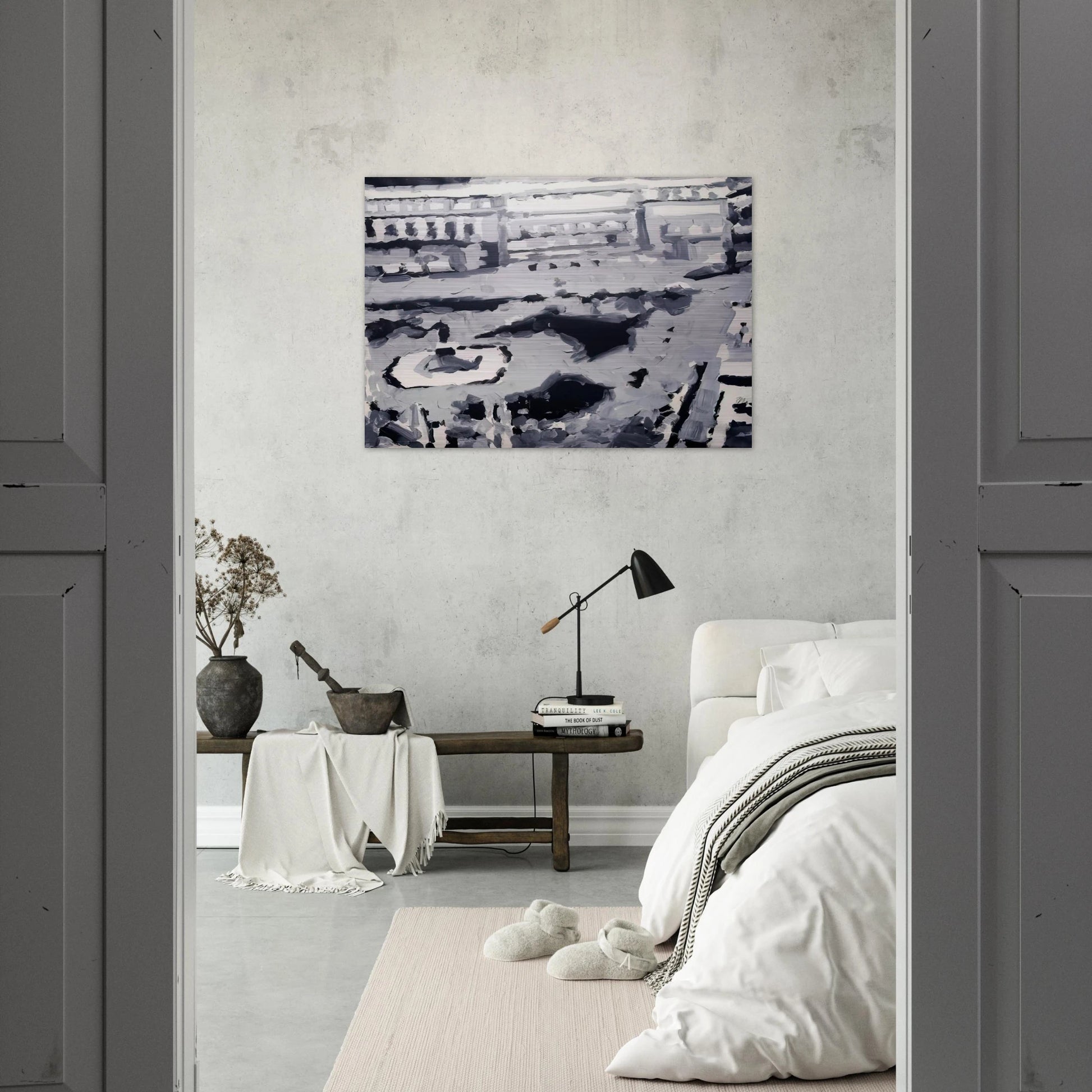 TOWNSCAPE M6 1968 - Gerhard Richter Brushed Aluminum Print - 70x100 cm / 28x40 inches | Gerhard Richter Aluminum Print | Gerhard Richter Prints