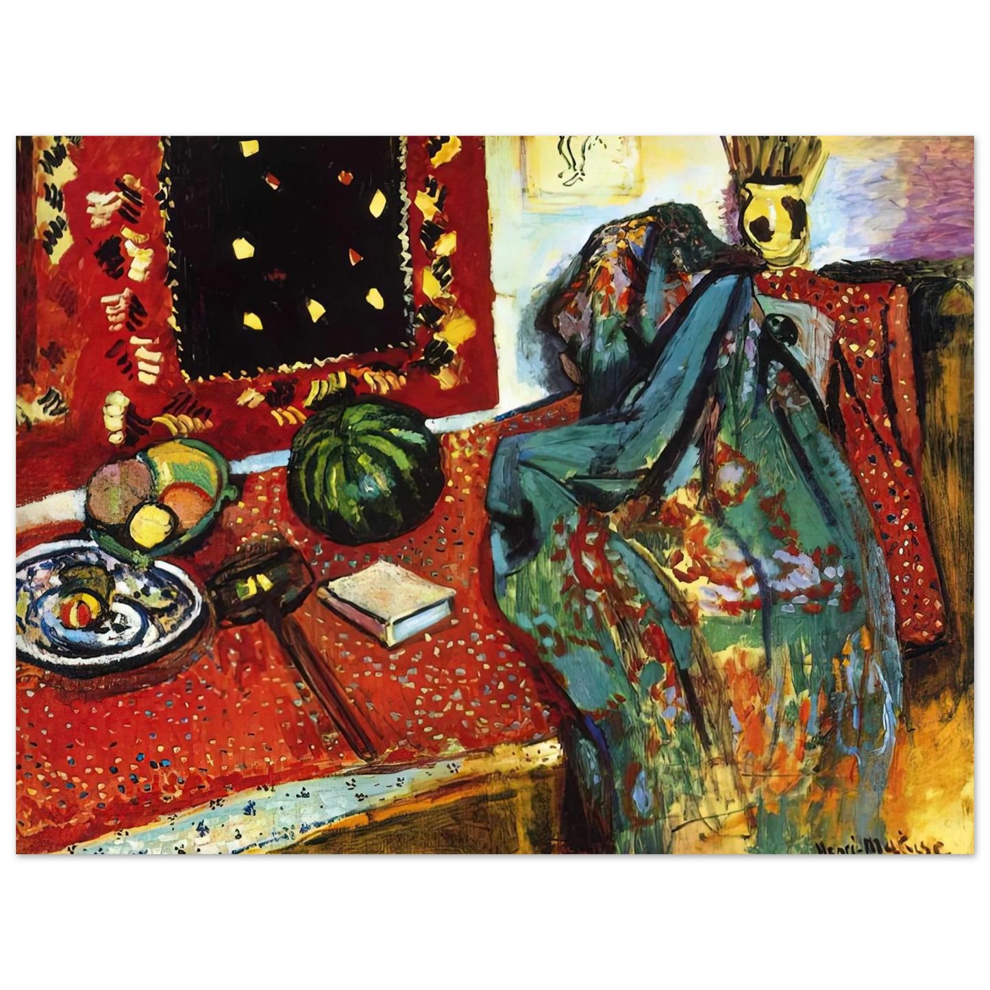 Henri Matisse - STILL LIFE WITH A RED RUG 1906  75x100 cm / 30x40inches Fine Art Poster