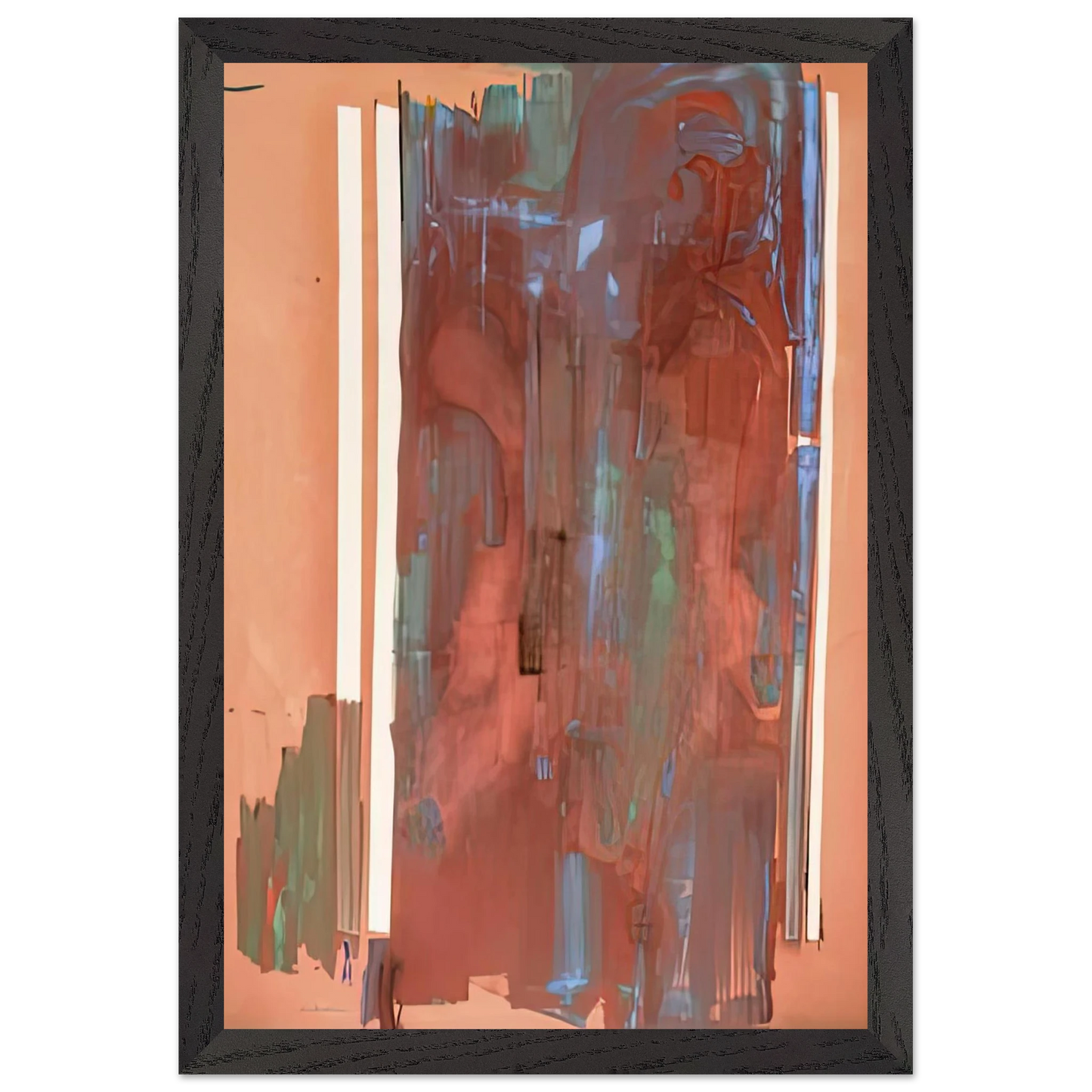 Helen Frankenthaler - Plexus, 1976- Wall Art - 21x29.7 cm / 8x12" - Premium Wooden Framed Poster With Fine Art Paper-canvas - Black frame