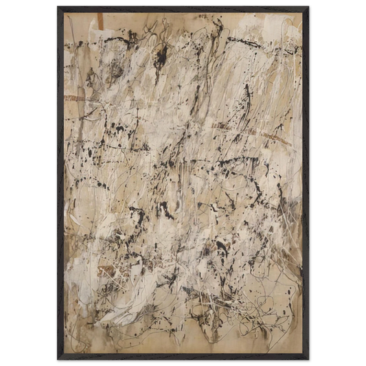 Pittura 12-58 - 1958 - Enrico Castellani 70x100 cm / 28x40 inches Framed Art Print – Black Wooden Frame