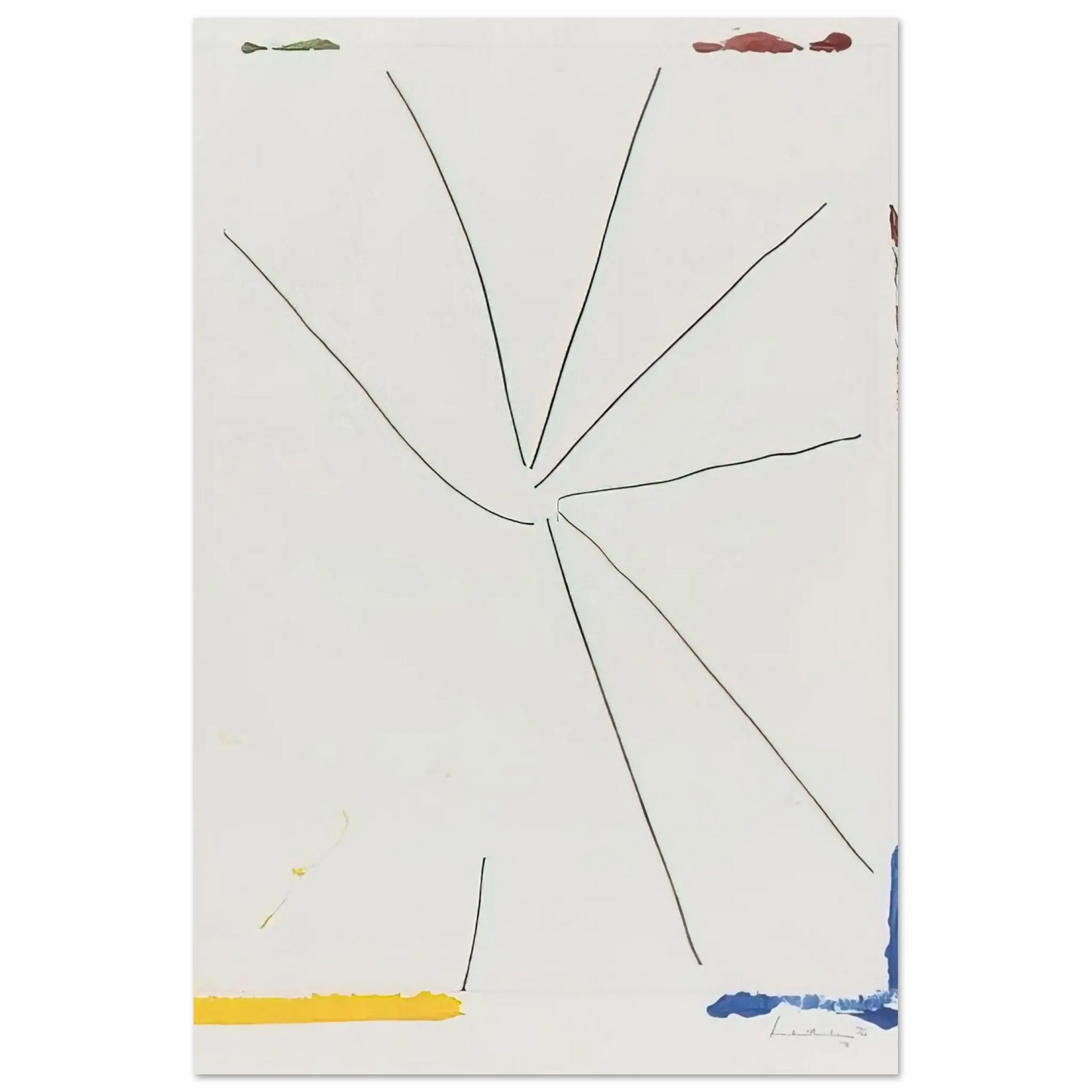 Helen Frankenthaler - Free Wheeling - 1971 Wall art - 15x20 cm / 6x8 Inches - Premium Wooden Framed Poster With Fine Art Paper - Wood frame