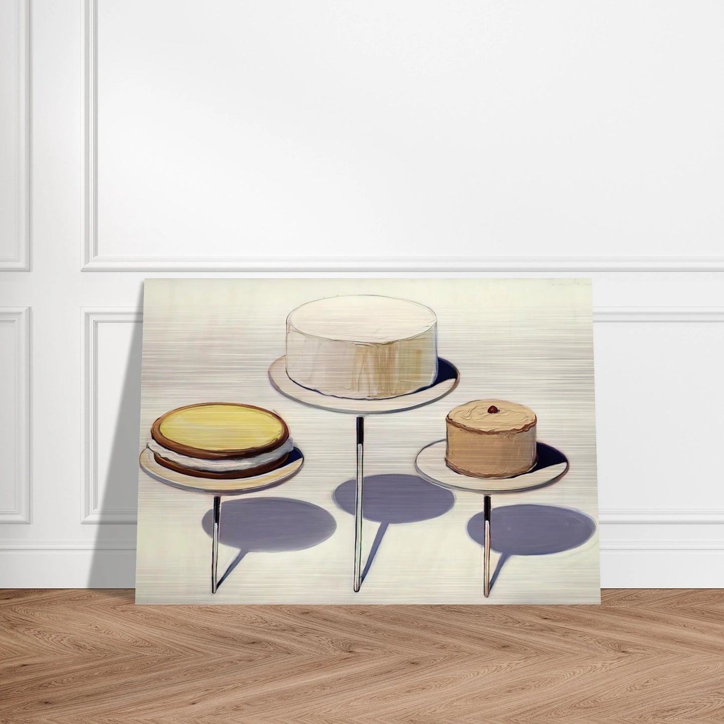 Display Cakes - 1963 - Wayne Thiebaud Brushed Aluminum Print - 70x100 cm / 28x40 inches | Wayne Thiebaud Aluminum Print | Wayne Thiebaud Prints