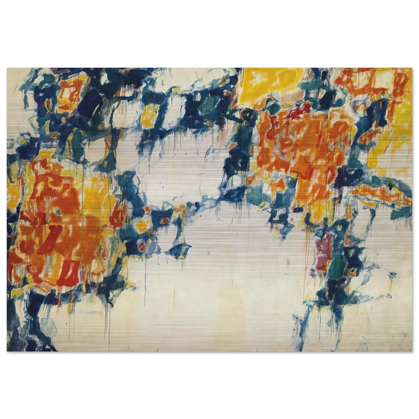 Basel Mural I - Sam Francis Brushed Aluminum Print - 70x100 cm / 28x40 inches | Sam Francis Aluminum Print | Sam Francis Prints