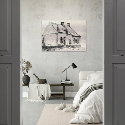A house Magros - Vincent van Gogh Brushed Aluminum Print - 70x100 cm / 28x40 inches | Vincent van Gogh Aluminum Print | Vincent van Gogh Prints