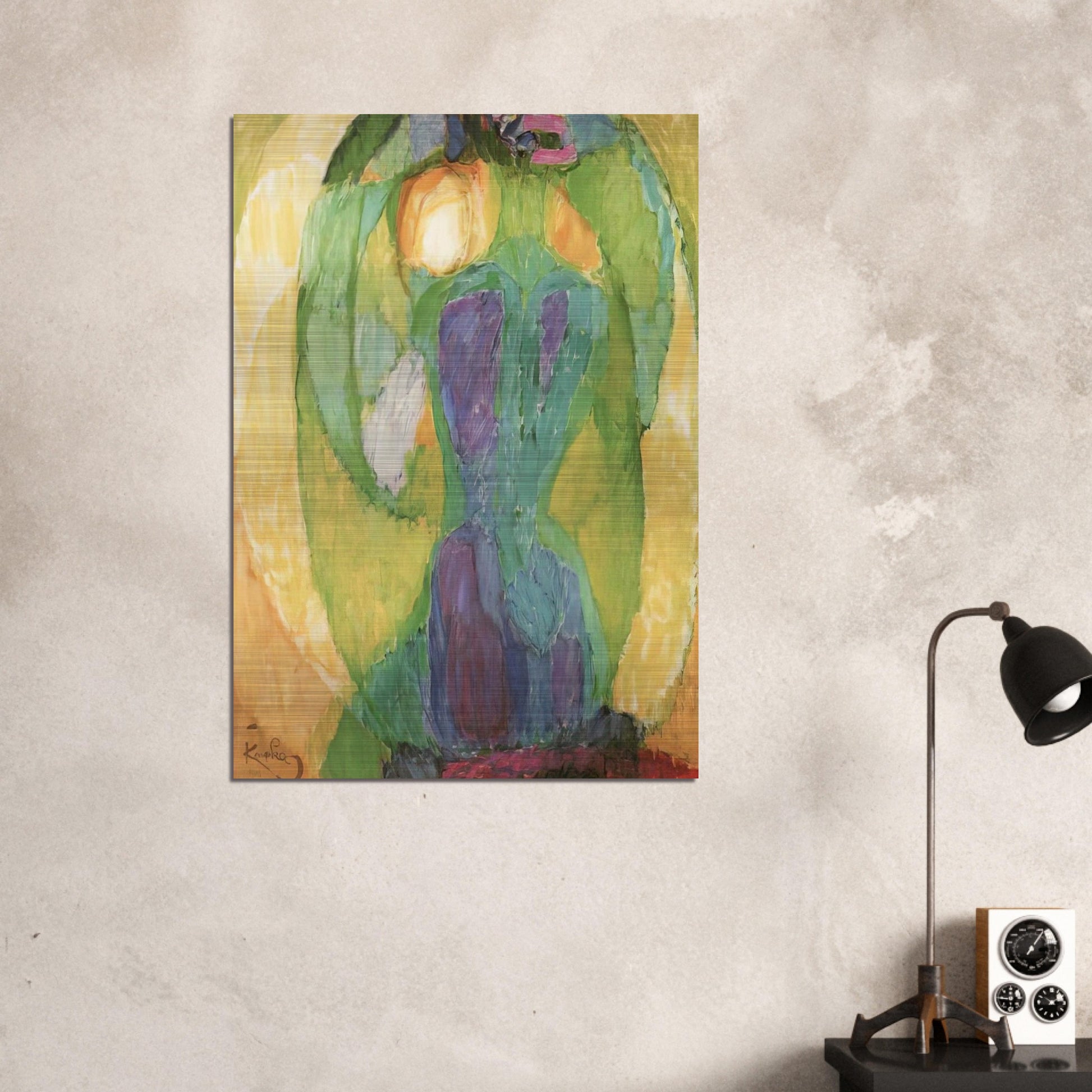 Oval mirror - Frantisek Kupka Brushed Aluminum Print - 70x100 cm / 28x40 inches | Frantisek Kupka Aluminum Print | Frantisek Kupka Prints