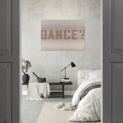 DANCE 1973 - Edward Ruscha Brushed Aluminum Print - 70x100 cm / 28x40 inches | Edward Ruscha Aluminum Print | Edward Ruscha Prints