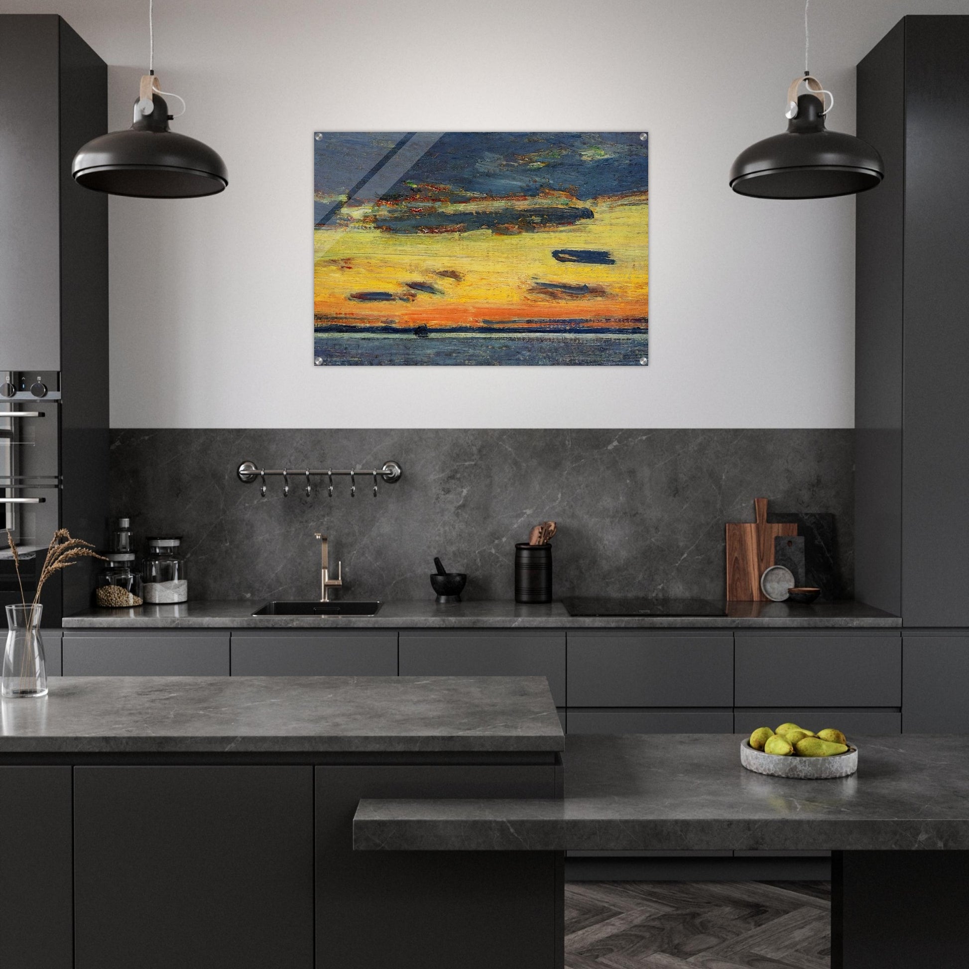 Sunset on the Sea - Childe Hassam Acrylic Print - 70x100 cm / 28x40″ inches | Childe Hassam Wall Art | Childe Hassam Prints