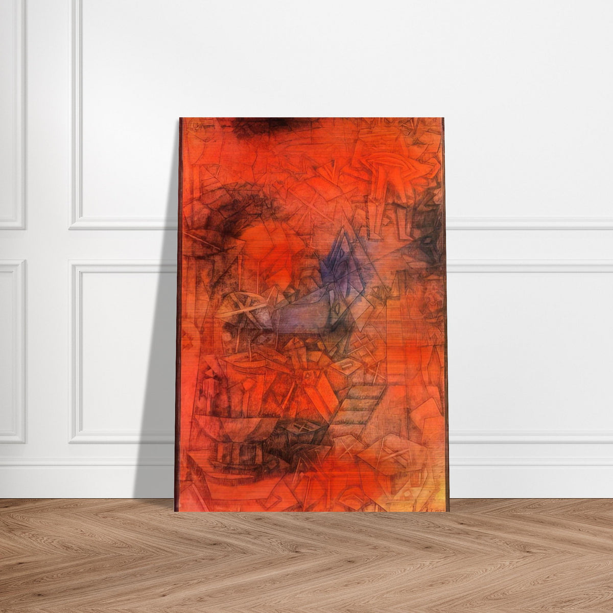 GROYNES 1925 - Paul Klee Brushed Aluminum Print - 70x100 cm / 28x40 inches | Paul Klee Aluminum Print | Paul Klee Prints
