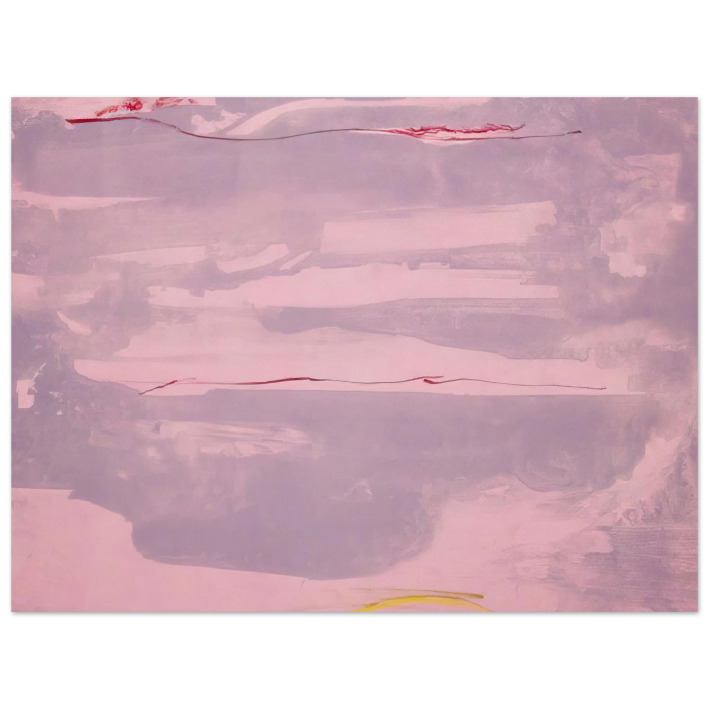 Helen Frankenthaler - Dream Walk - 1977 Wall art - 13x18 cm / 5x7 inches - Premium Wooden Framed Poster With Fine Art Paper-canvas - Black frame
