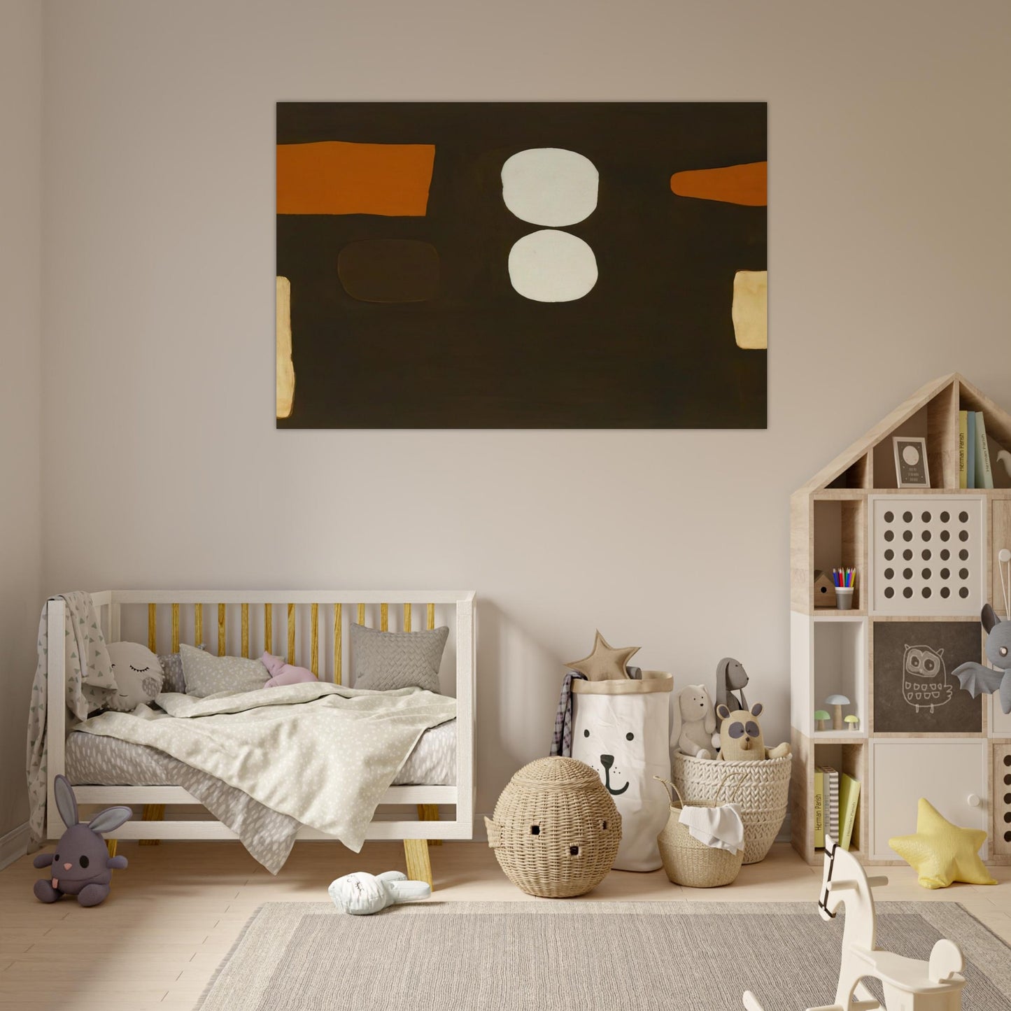Dark Brown, Orange and White - 1963 - William Scott Art Prints - 100x150 cm / 40x60″ inches | William Scott Poster | William Scott Prints