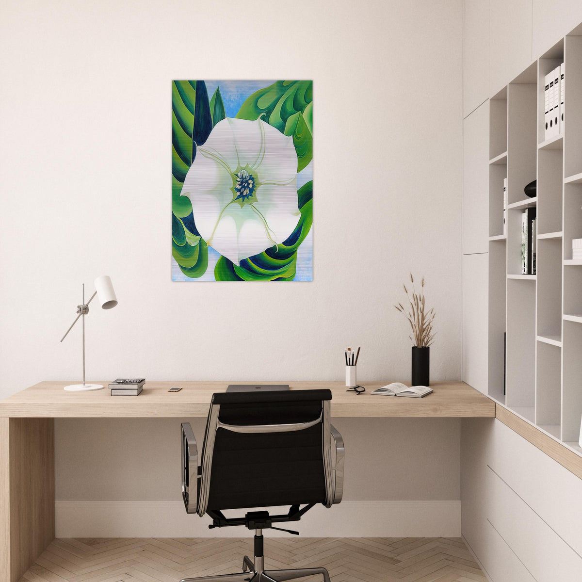 Jimson Weed - Georgia O'Keeffe Brushed Aluminum Print - 70x100 cm / 28x40 inches | Georgia O'Keeffe Aluminum Print | Georgia O'Keeffe Prints