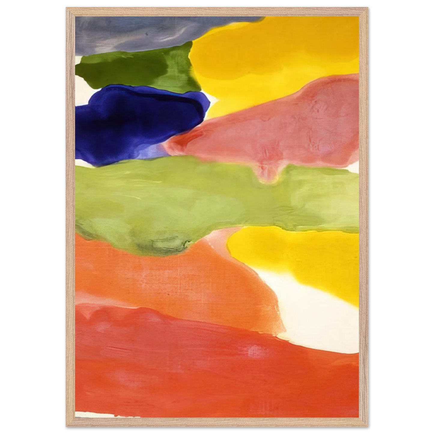 Helen Frankenthaler - Tutti-Fruitti - 1966 Wall art - 20x25 cm / 8x10 inches - Premium Wooden Framed Poster With Fine Art Paper-canvas - Black frame