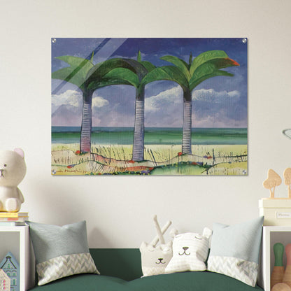 Praia com Três Coqueiros - 1995 - Aldemir Martins Acrylic Print - 70x100 cm / 28x40″ inches