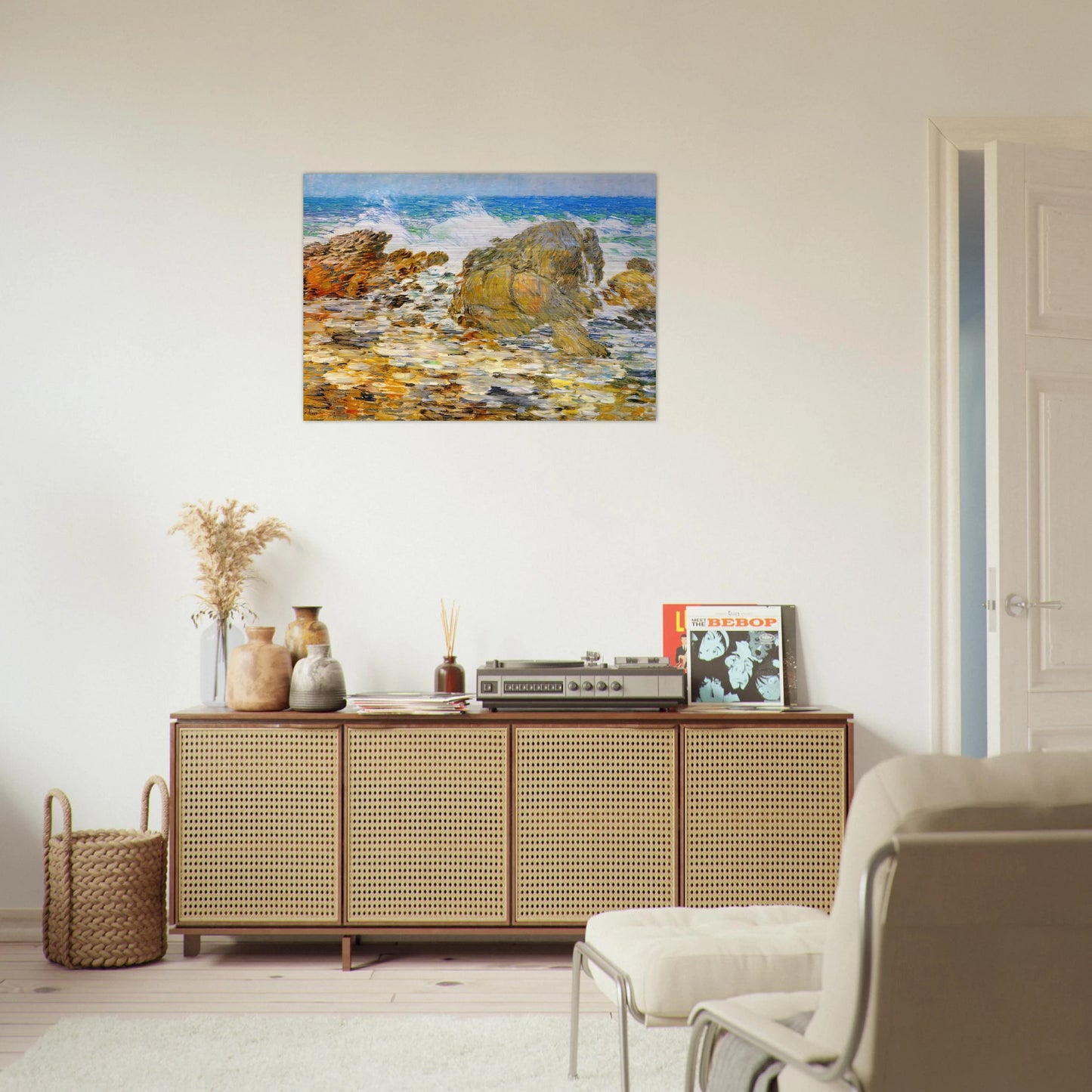 Surf, Appledore - Childe Hassam Brushed Aluminum Print - 70x100 cm / 28x40 inches | Childe Hassam Aluminum Print | Childe Hassam Prints