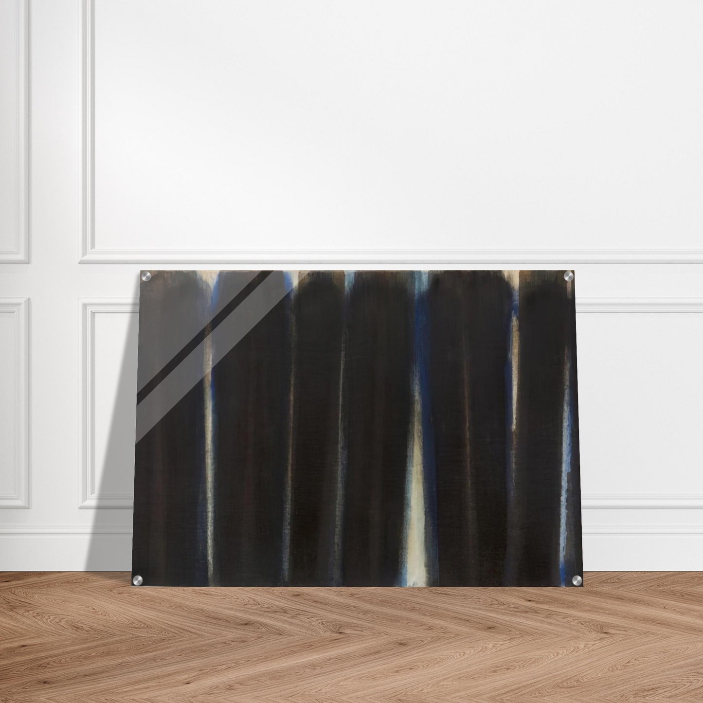 Burnt Umber and Ultramarine - 1973 - Yun Hyong-keun Acrylic Print - 70x100 cm / 28x40″ inches | Yun Hyong-keun Wall Art | Yun Hyong-keun Prints