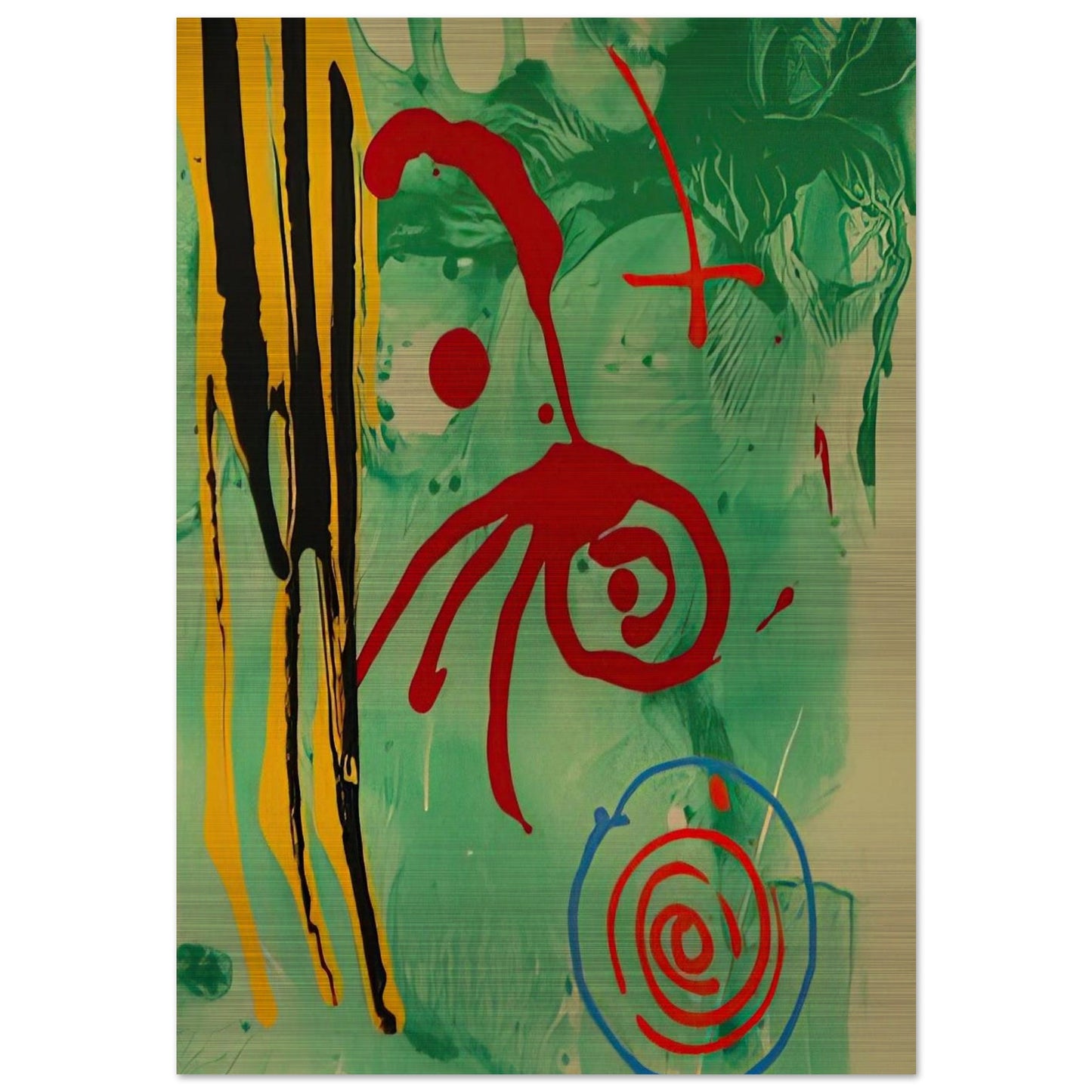 The Gnome - 2005 - John Hoyland Brushed Aluminum Print - 70x100 cm / 28x40 inches | John Hoyland Aluminum Print | John Hoyland Prints
