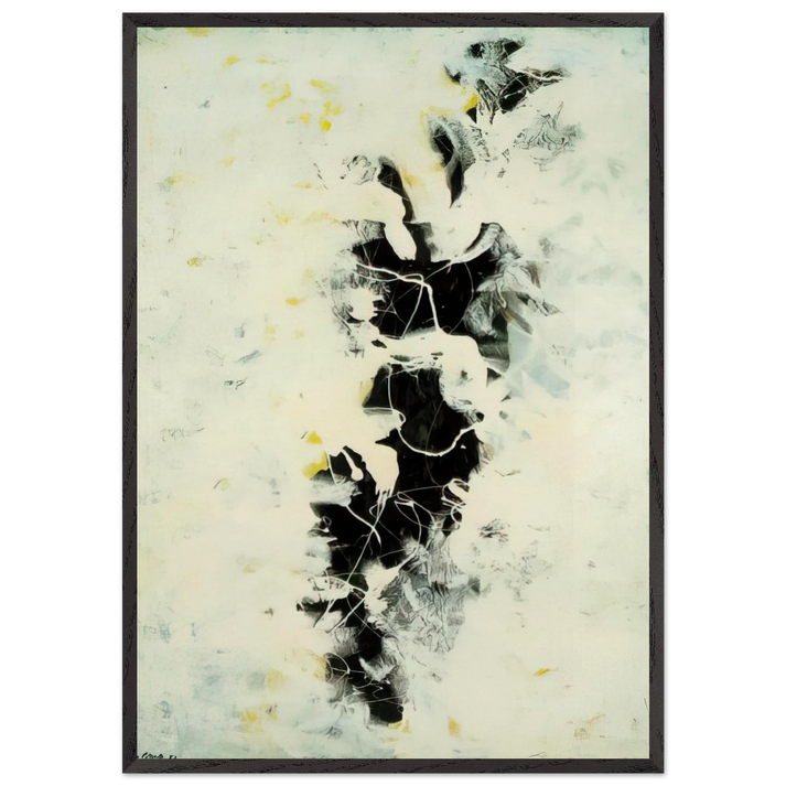THE DEEP 1953 - Jackson Pollock 70x100 cm / 28x40 inches Framed Art Print – Black Wooden Frame