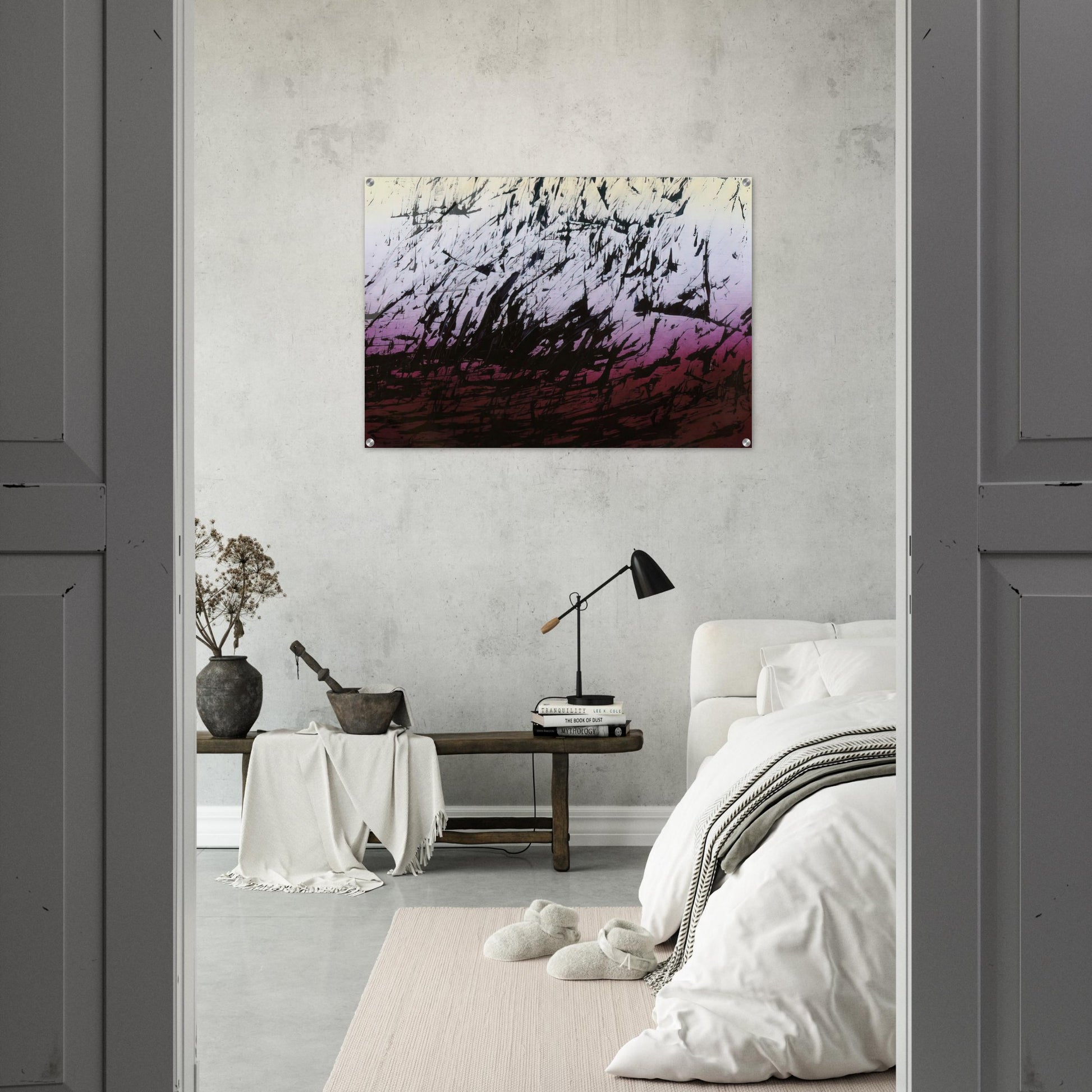Untitled T1982-H12 - 1982 - Hans Hartung Acrylic Print - 70x100 cm / 28x40″ inches