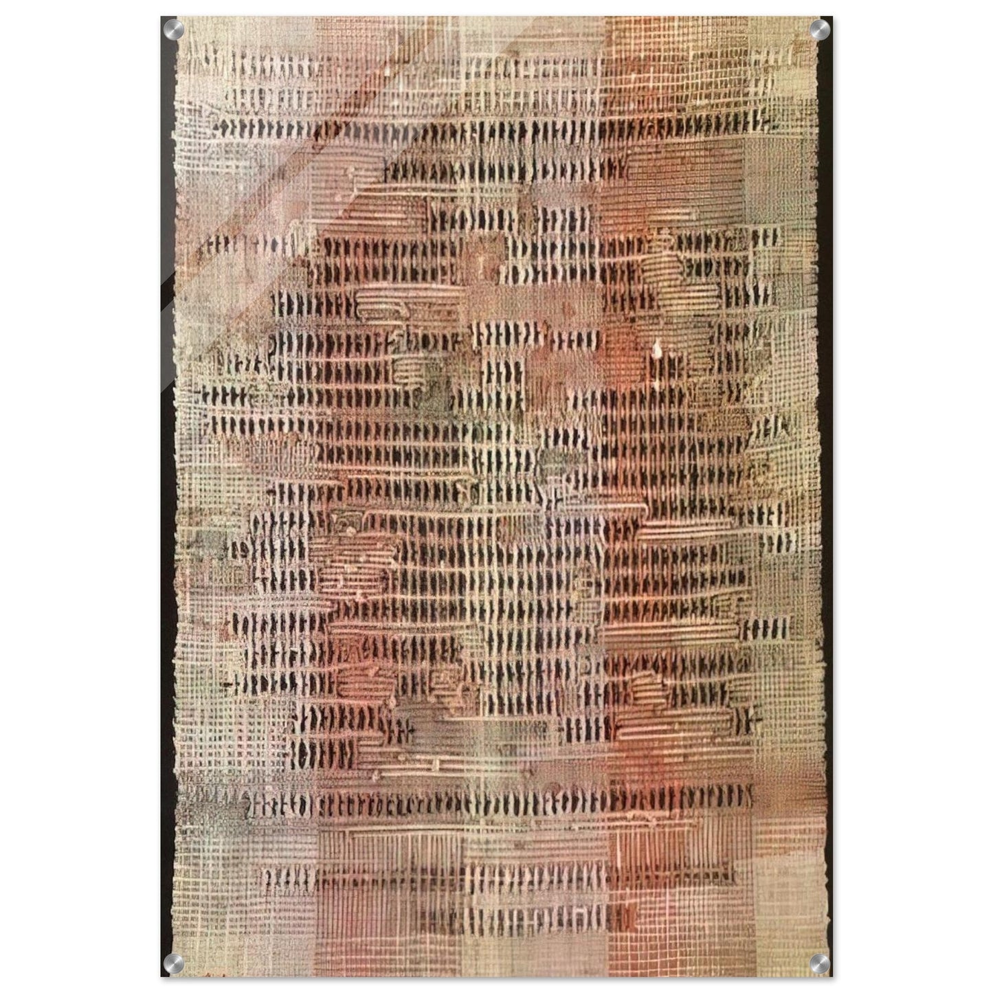 DEVELOPMENT IN ROSE II 1952 - Anni Albers Acrylic Print - 70x100 cm / 28x40″ inches