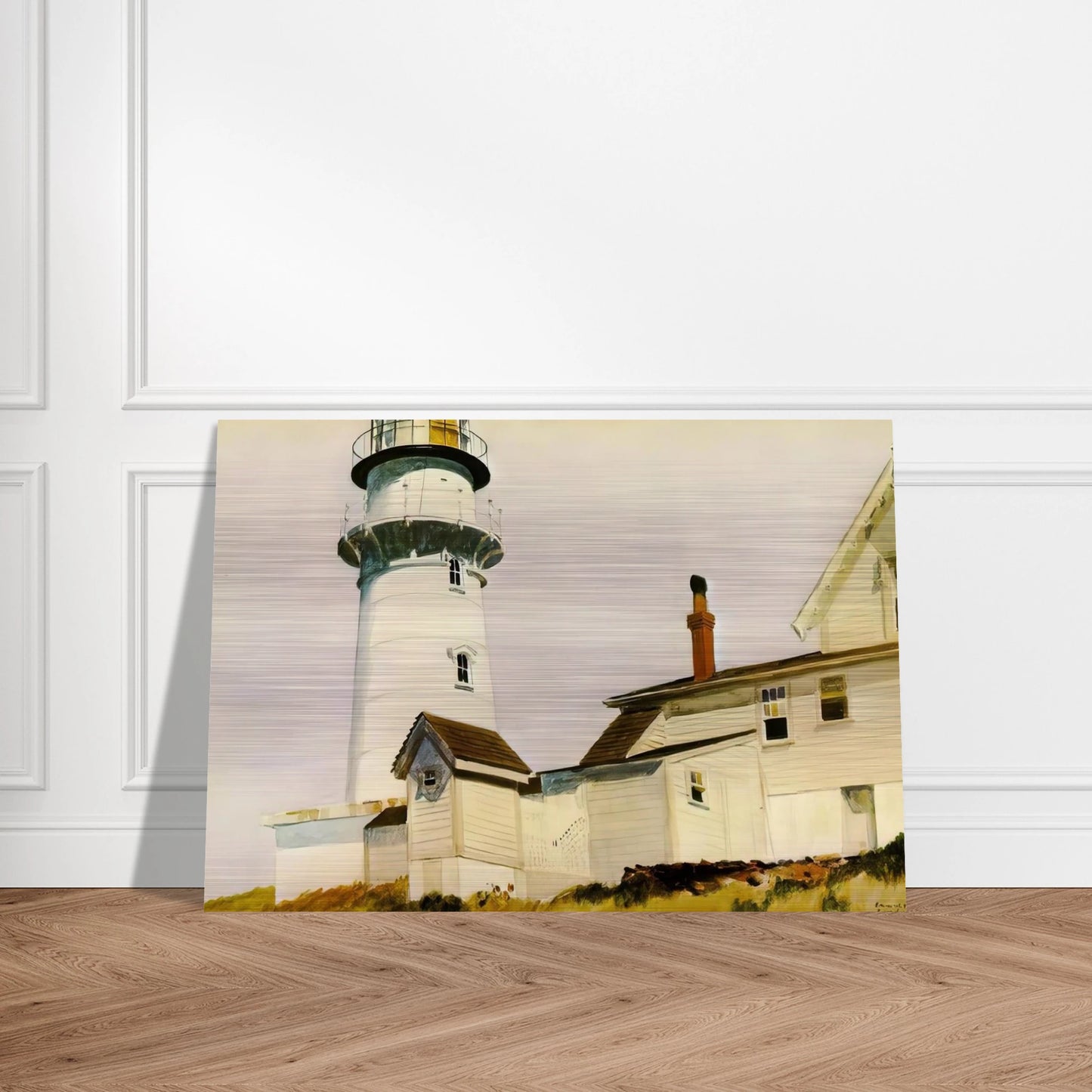 Light at Two lights - Edward Hopper Brushed Aluminum Print - 70x100 cm / 28x40 inches | Edward Hopper Aluminum Print | Edward Hopper Prints