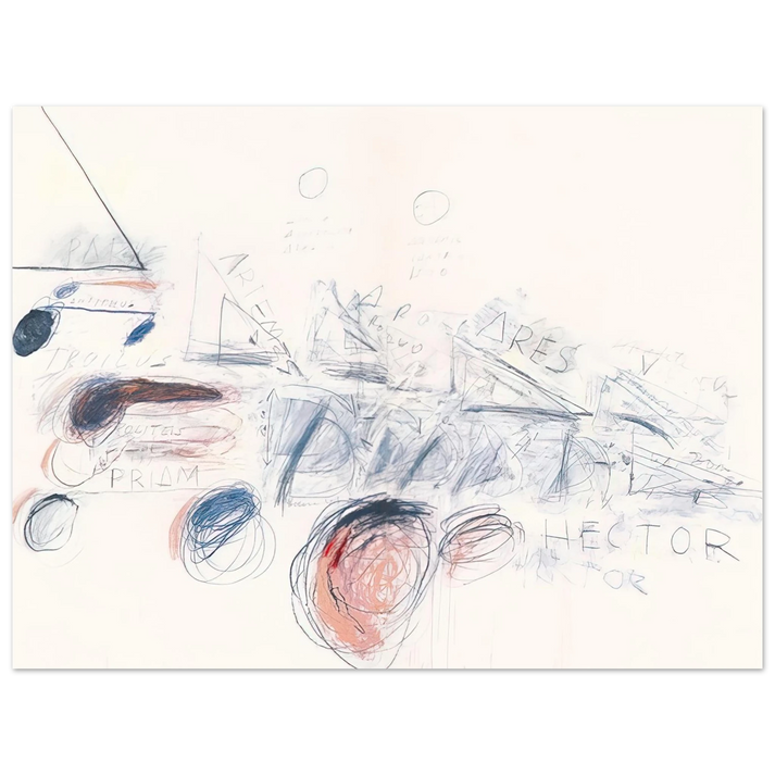Cy Twombly - Fifty Days at Iliam. Ilians in Battle  75x100 cm / 30x40inches Fine Art Poster