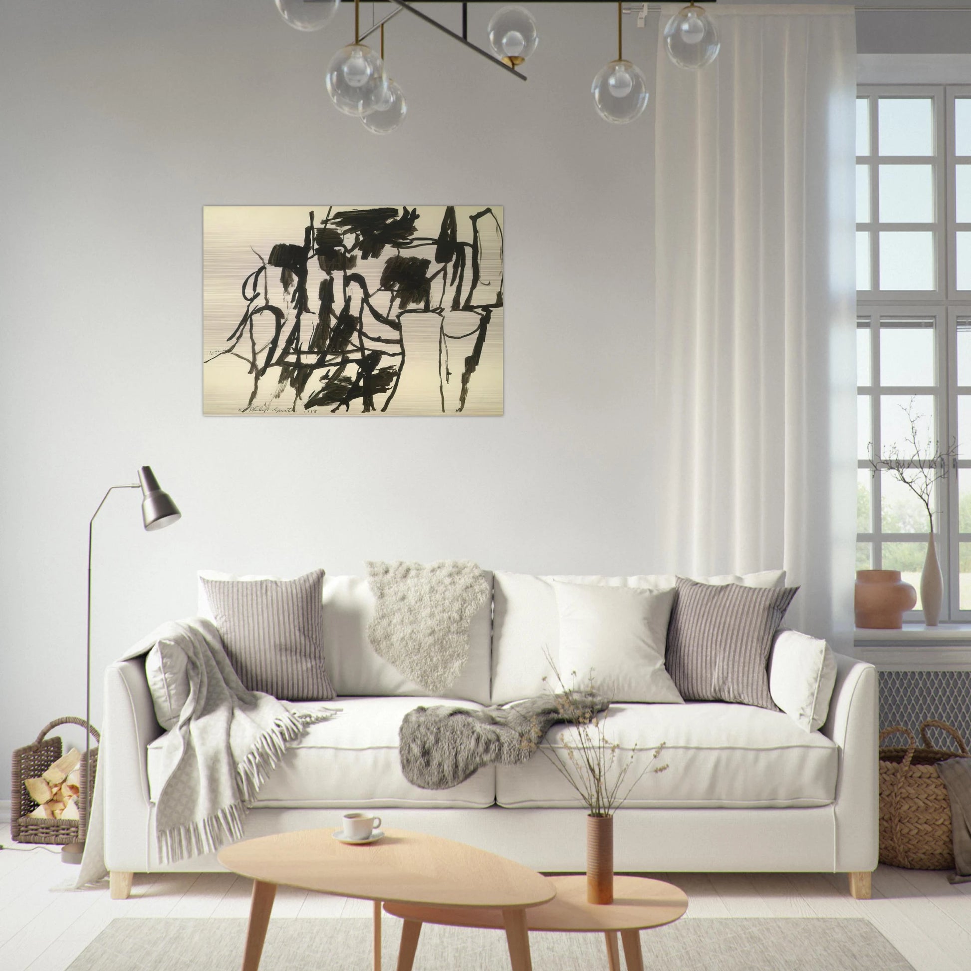 UNTITLED 4 - Philip Guston Brushed Aluminum Print - 70x100 cm / 28x40 inches | Philip Guston Aluminum Print | Philip Guston Prints