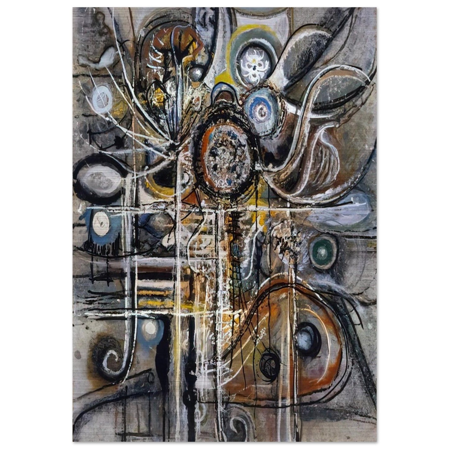 The Center - Richard Pousette-Dart Brushed Aluminum Print - 70x100 cm / 28x40 inches | Richard Pousette-Dart Aluminum Print | Richard Pousette-Dart Prints