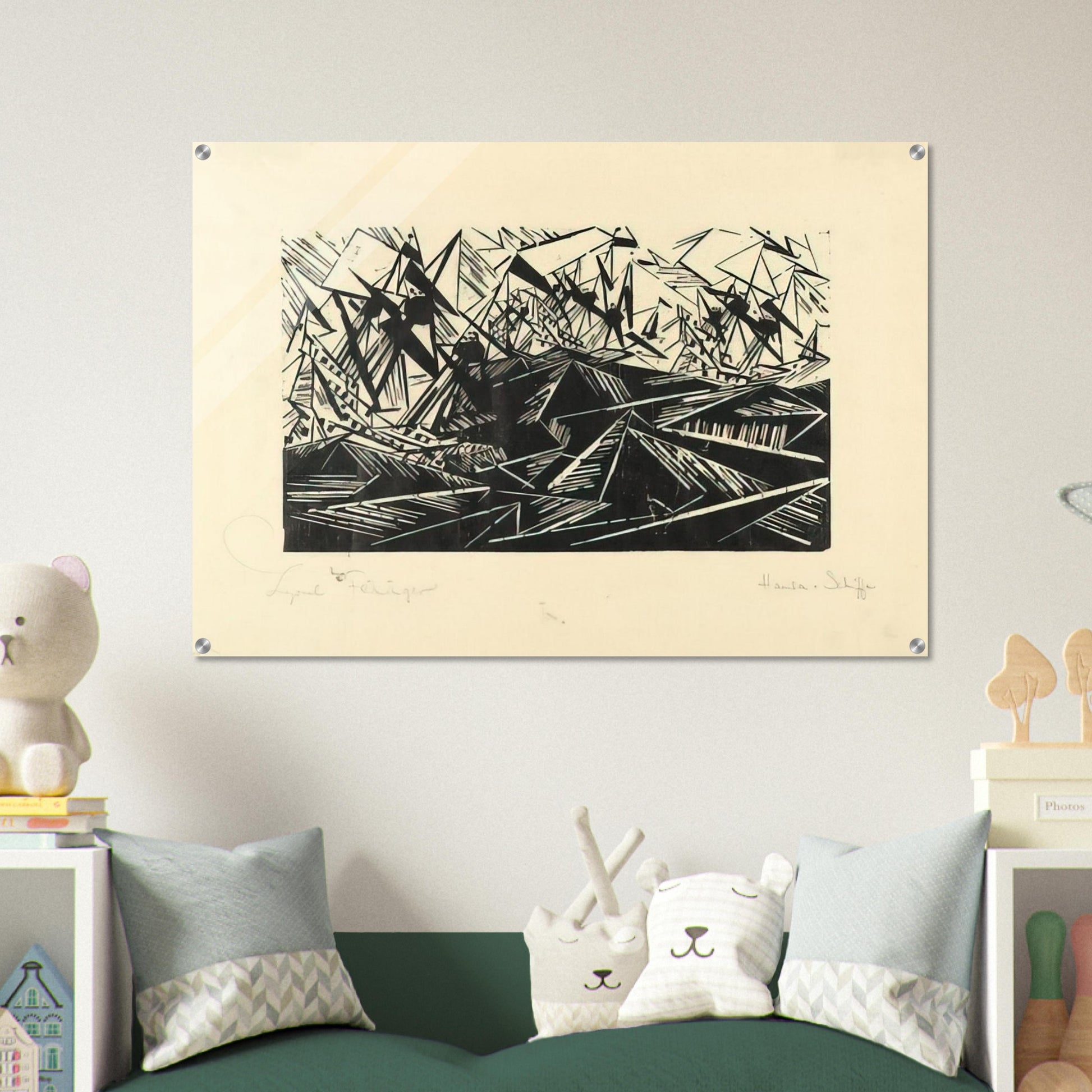 HANSEATIC SHIPS HANSASCHIFFE 1919 - Lyonel Feininger Acrylic Print - 70x100 cm / 28x40″ inches