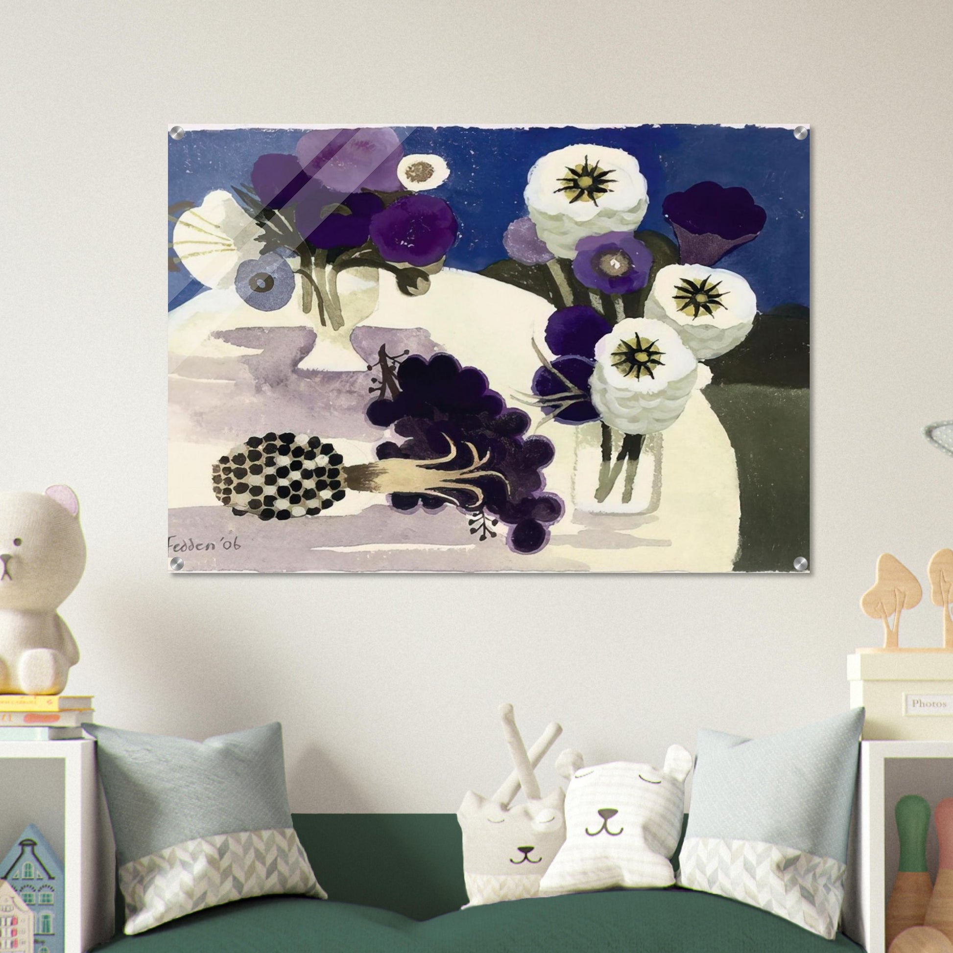 Blue - 2006 - Mary Fedden Acrylic Print - 70x100 cm / 28x40″ inches