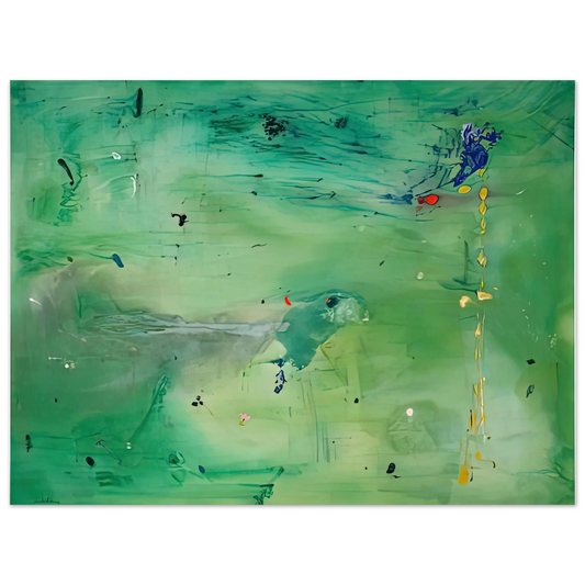 Helen Frankenthaler - A Green Thought in a Green Shade, 1981- Wall Art - 21x29.7 cm / 8x12" - Fine Art Poster-canvas - -